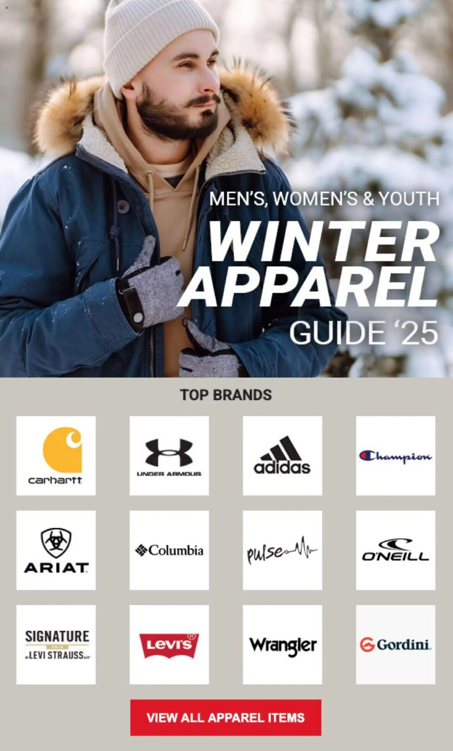 Ad Preview of Dunham's Sports Winter Apparel Guide from 10/30/2025