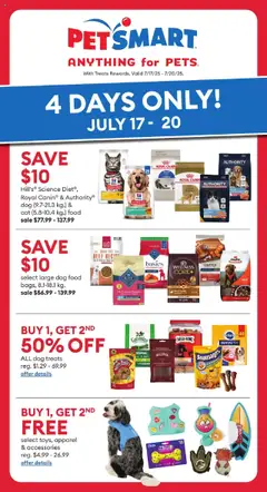 Preview of leaflet Weekly flyer / circulaire from shop Petsmart is valid from Jul 17, 2025