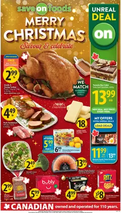 Un aperçu du dépliant Weekly Flyer - AB du magasin Save on foods est valide à partir 18 déc. 2025