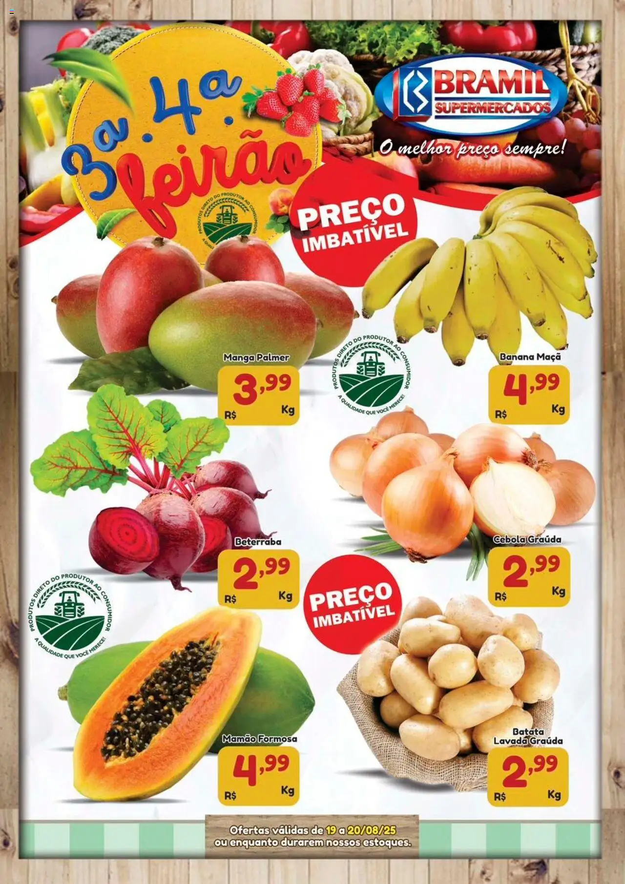 Bramil Supermercados folheto "Ofertas Feirão" válido a partir de 19/08/2025 - número de página 1