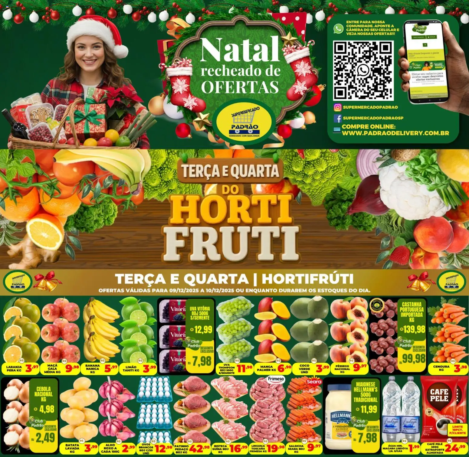 Pré-Visualização do folheto "Ofertas Hortifruti" da loja Supermercado Padrão válido a partir de 09/12/2025