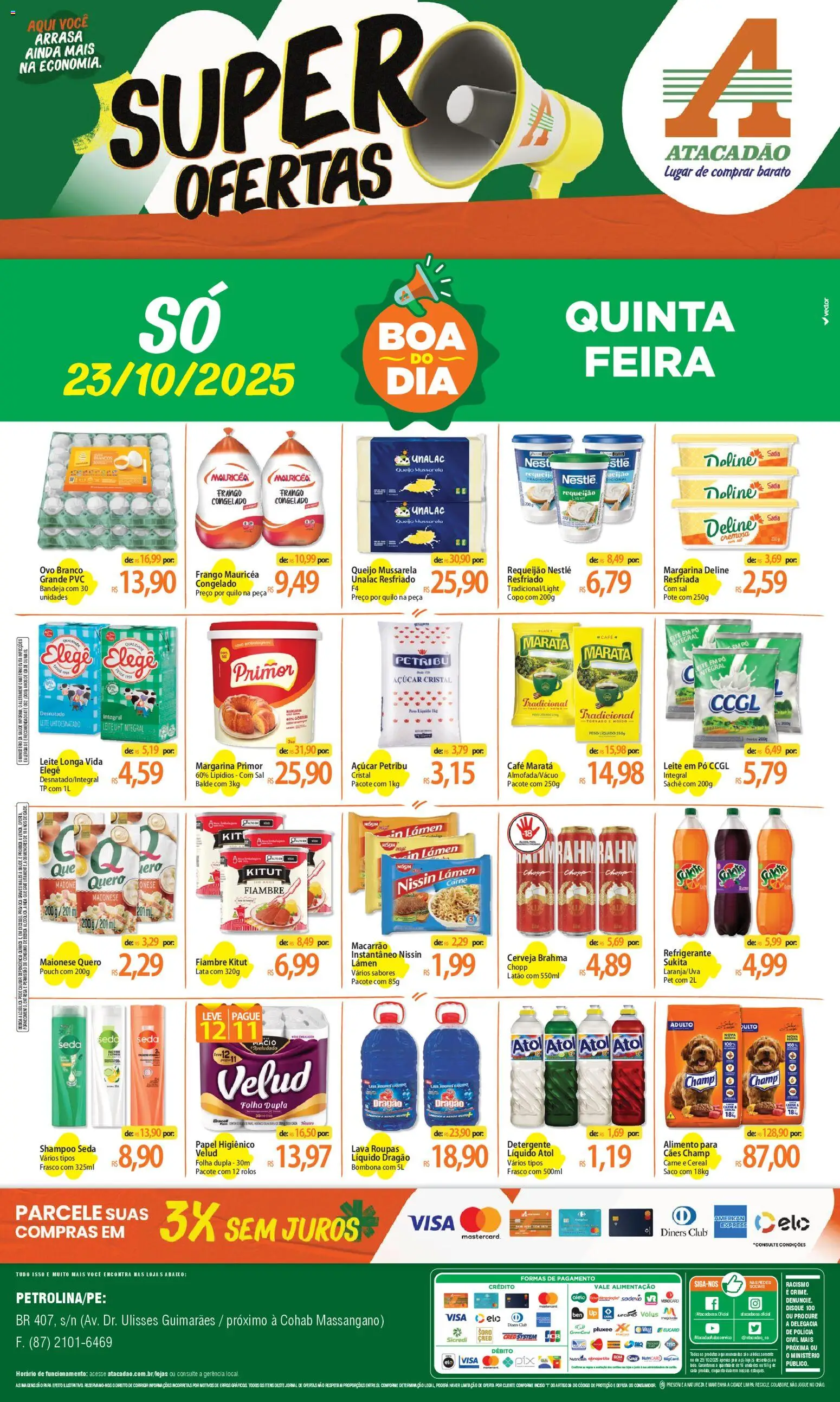 Atacadão folheto "Ofertas - PE" válido a partir de 23/10/2025 - número de página 1
