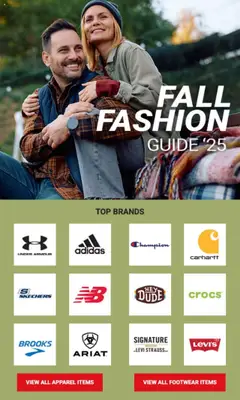 Ad Preview of Dunham's Sports Fall Fashion Guide from 08/28/2025