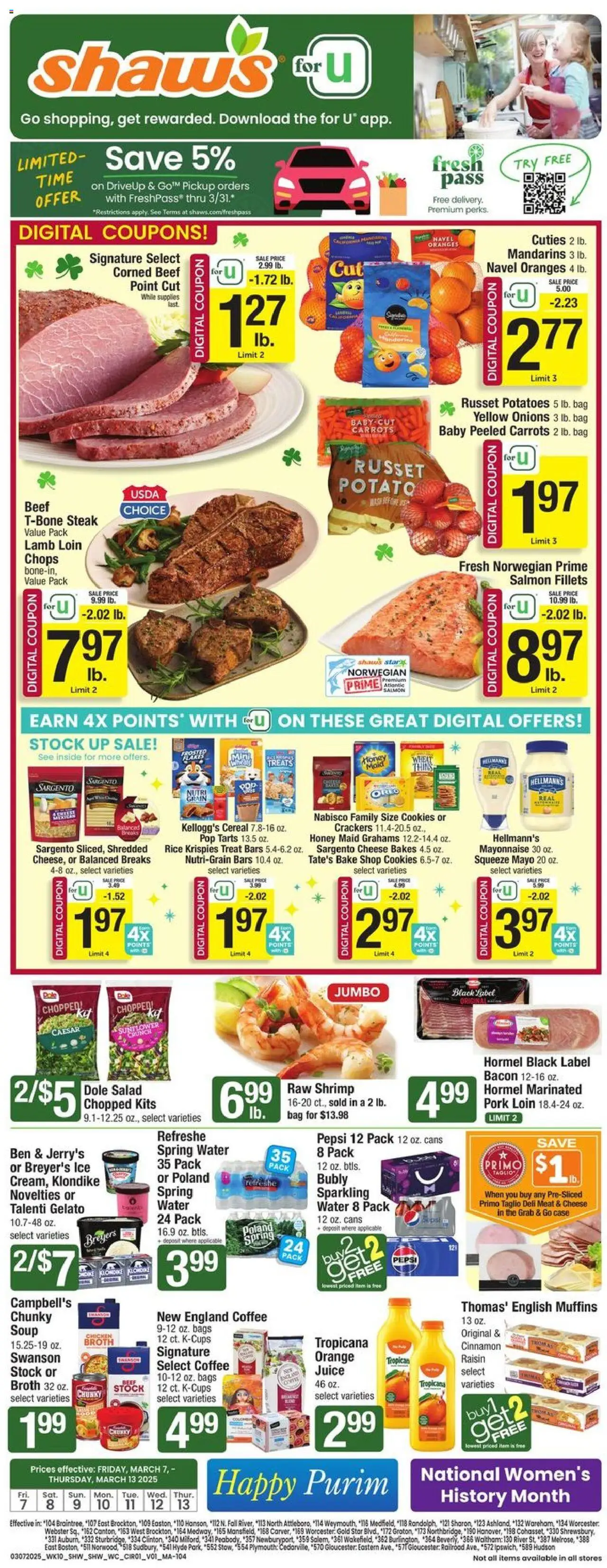 Shaw's Weekly FLYER from 03/07/2025 >> next + this week