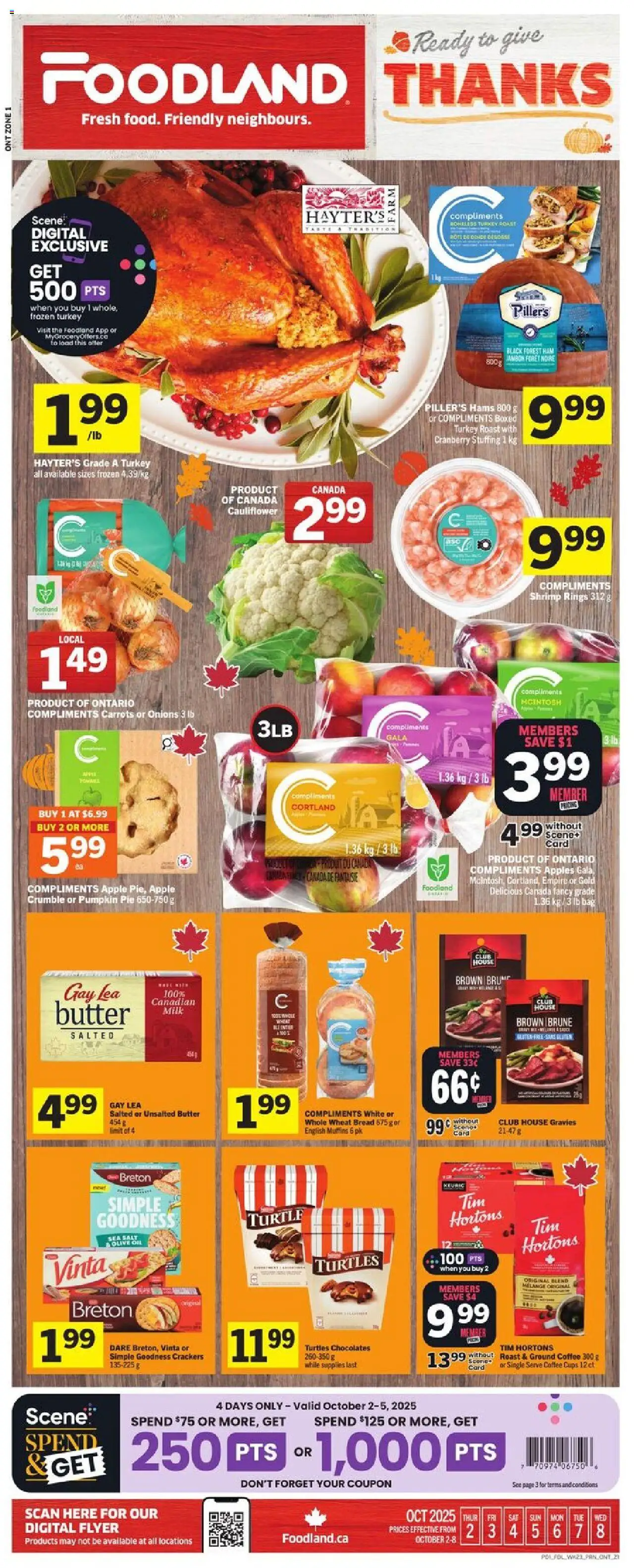 Foodland flyer valid from Oct 02, 2025 - page number 1