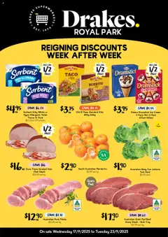 Preview of catalogue Royal Park - SA from shop Drakes valid 17/09/2025