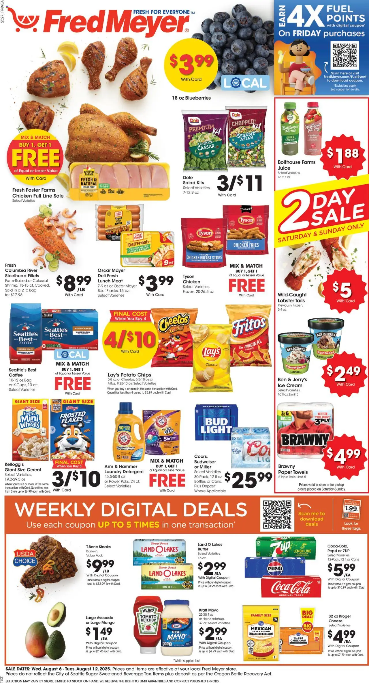 Fred Meyer Weekly Ad from 08/06/2025 - Flyer - Page number 1