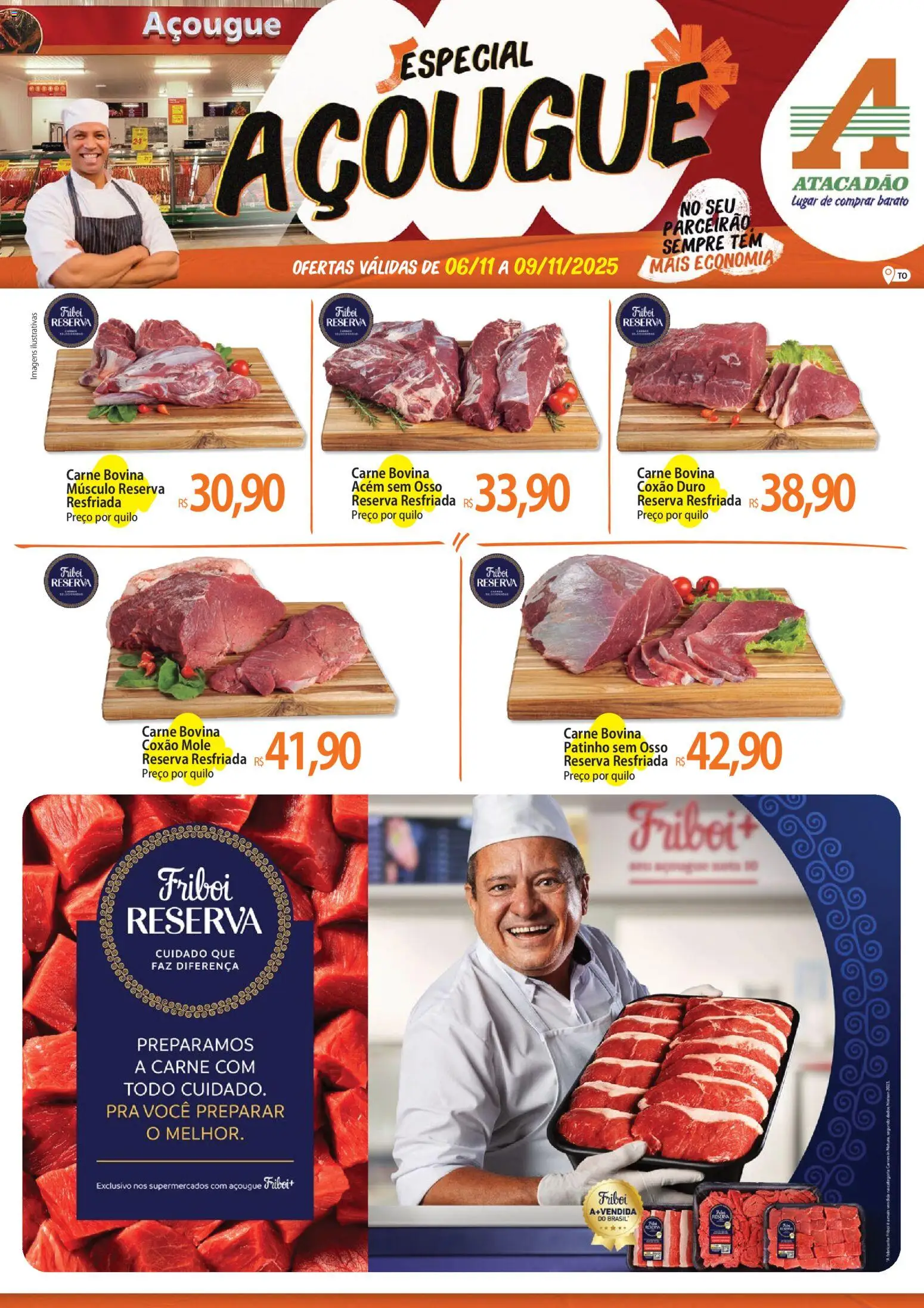 Pré-Visualização do folheto "Ofertas - TO" da loja Atacadão válido a partir de 06/11/2025