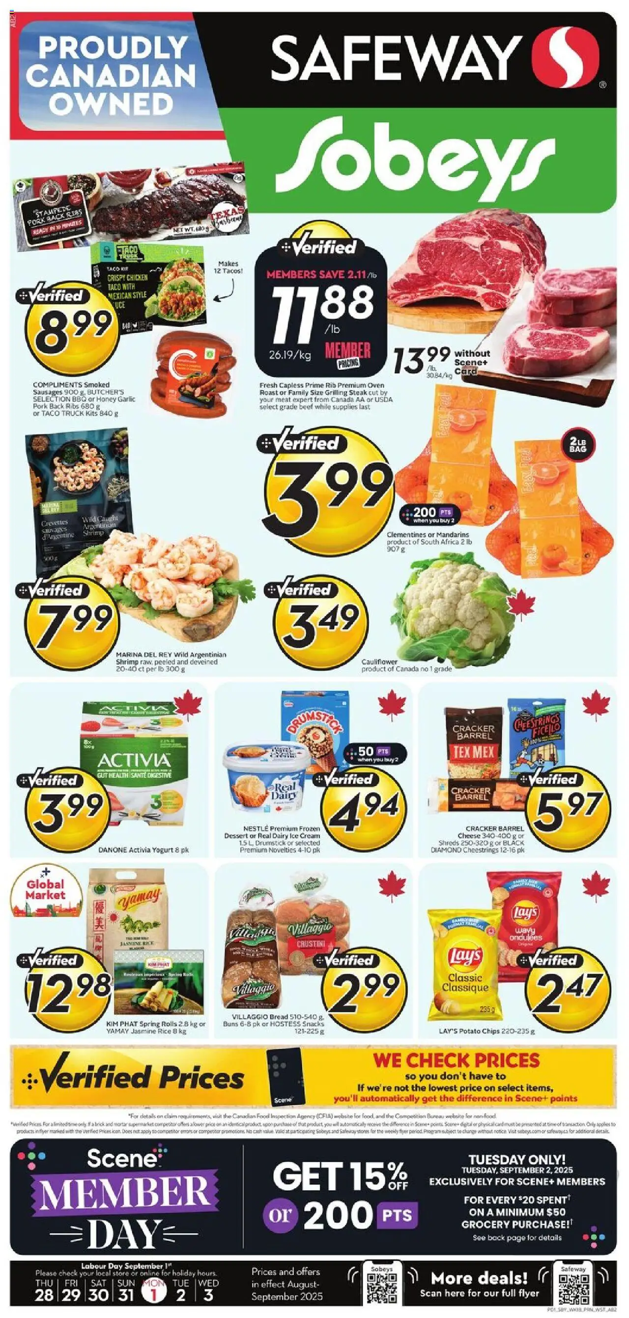 Sobeys flyer valid from Aug 28, 2025 - page number 1