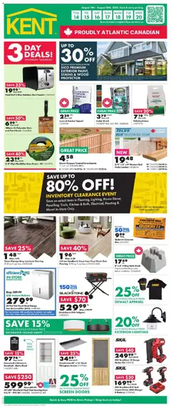 Un aperçu du dépliant Weekly Flyer - PE du magasin Kent est valide à partir 14 août 2025