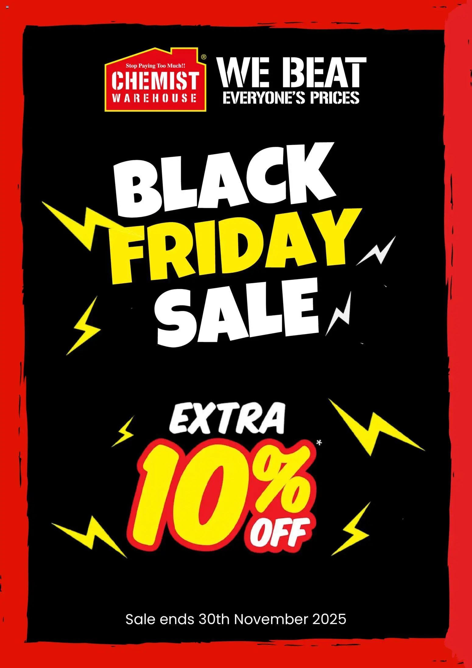 Preview of catalogue Black Friday from shop Chemist Warehouse valid 27/11/2025