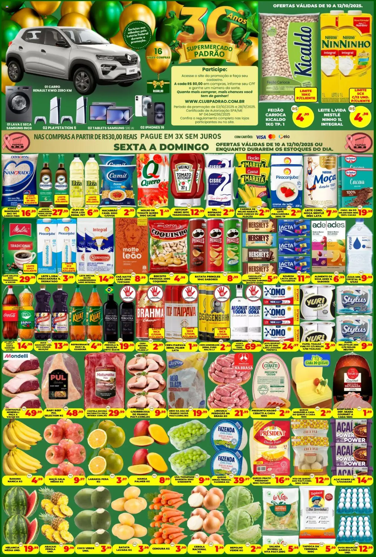 Supermercado Padrão folheto "Ofertas da semana" válido a partir de 10/10/2025 - número de página 1