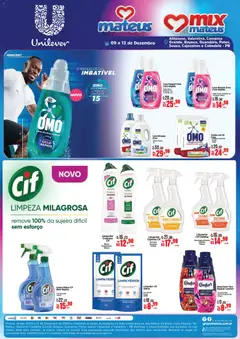 Pré-Visualização do folheto "Ofertas Unilever" da loja Mateus válido a partir de 09/12/2025