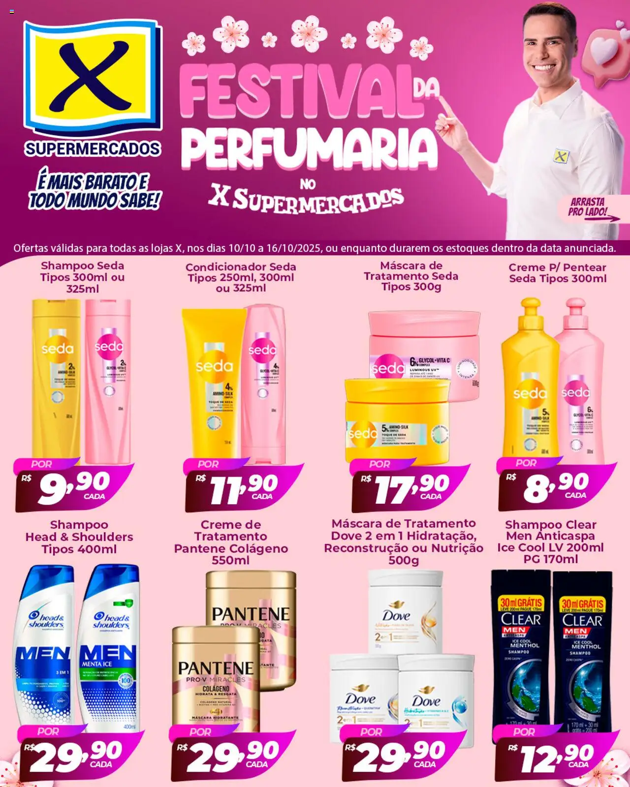 X Supermercados folheto "Ofertas Festival da Perfumaria" válido a partir de 10/10/2025 - número de página 1