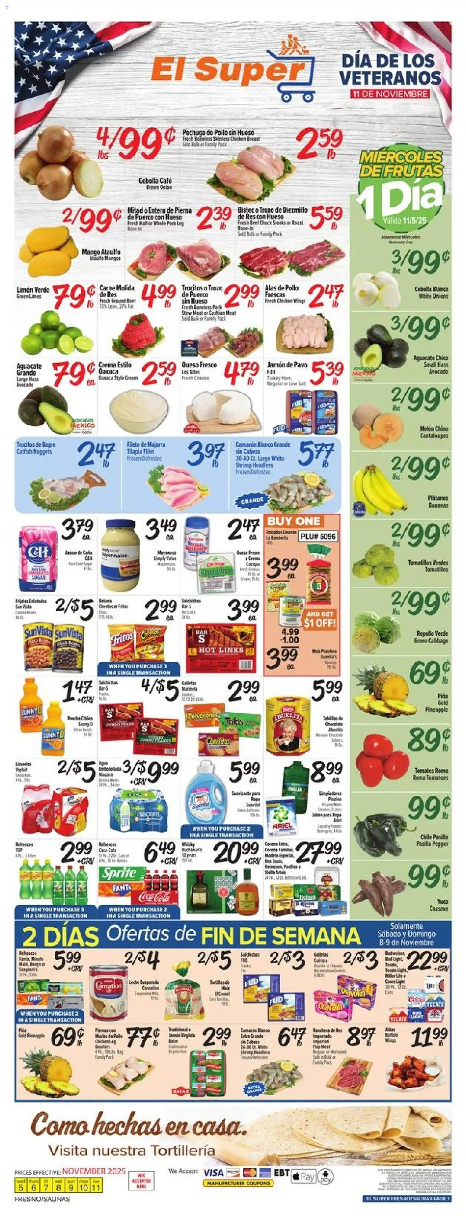 Ad Preview of El Super Weekly Ad from 11/05/2025