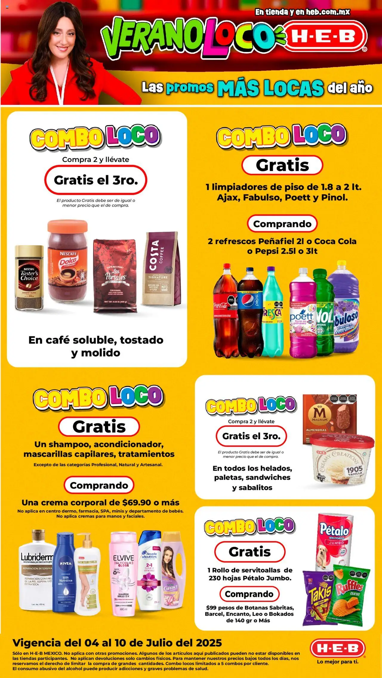 Folleto H-E-B y sus promociones válidas desde el 04/07/2025 - Número de página 1