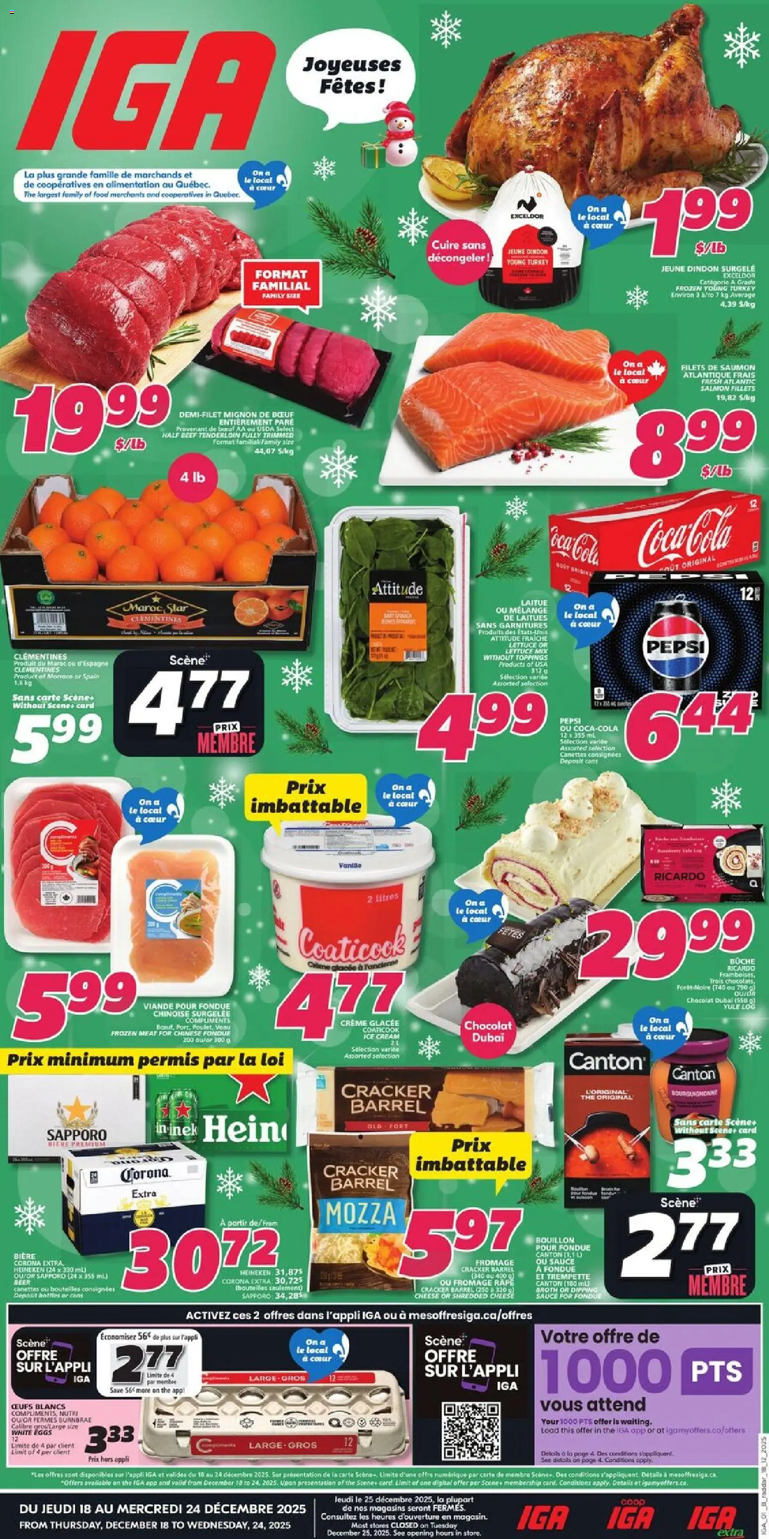 Preview of leaflet Quebec from shop IGA is valid from Dec 18, 2025