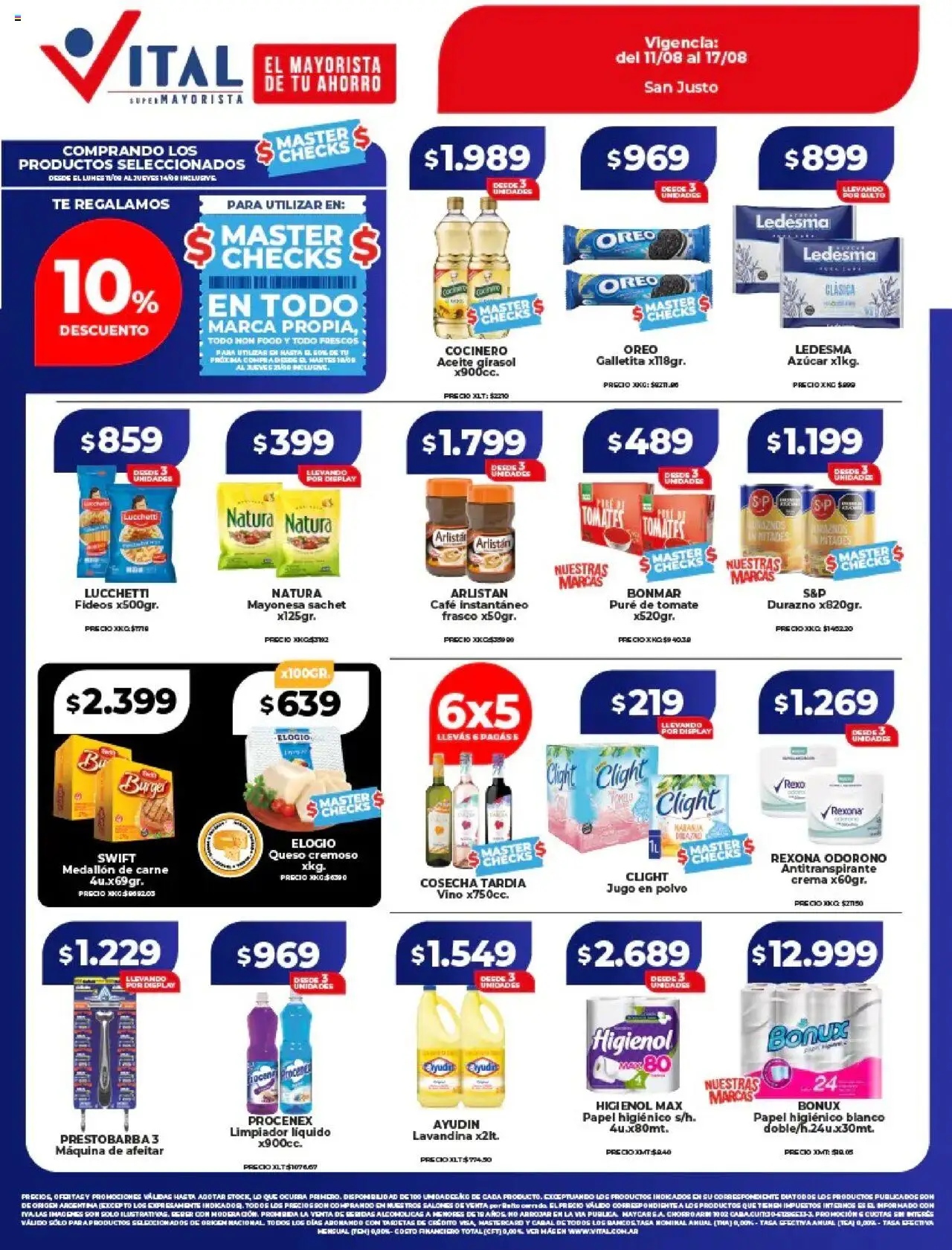 Vital Ofertas - San Justo del 11/08/2025 >> Catálogo