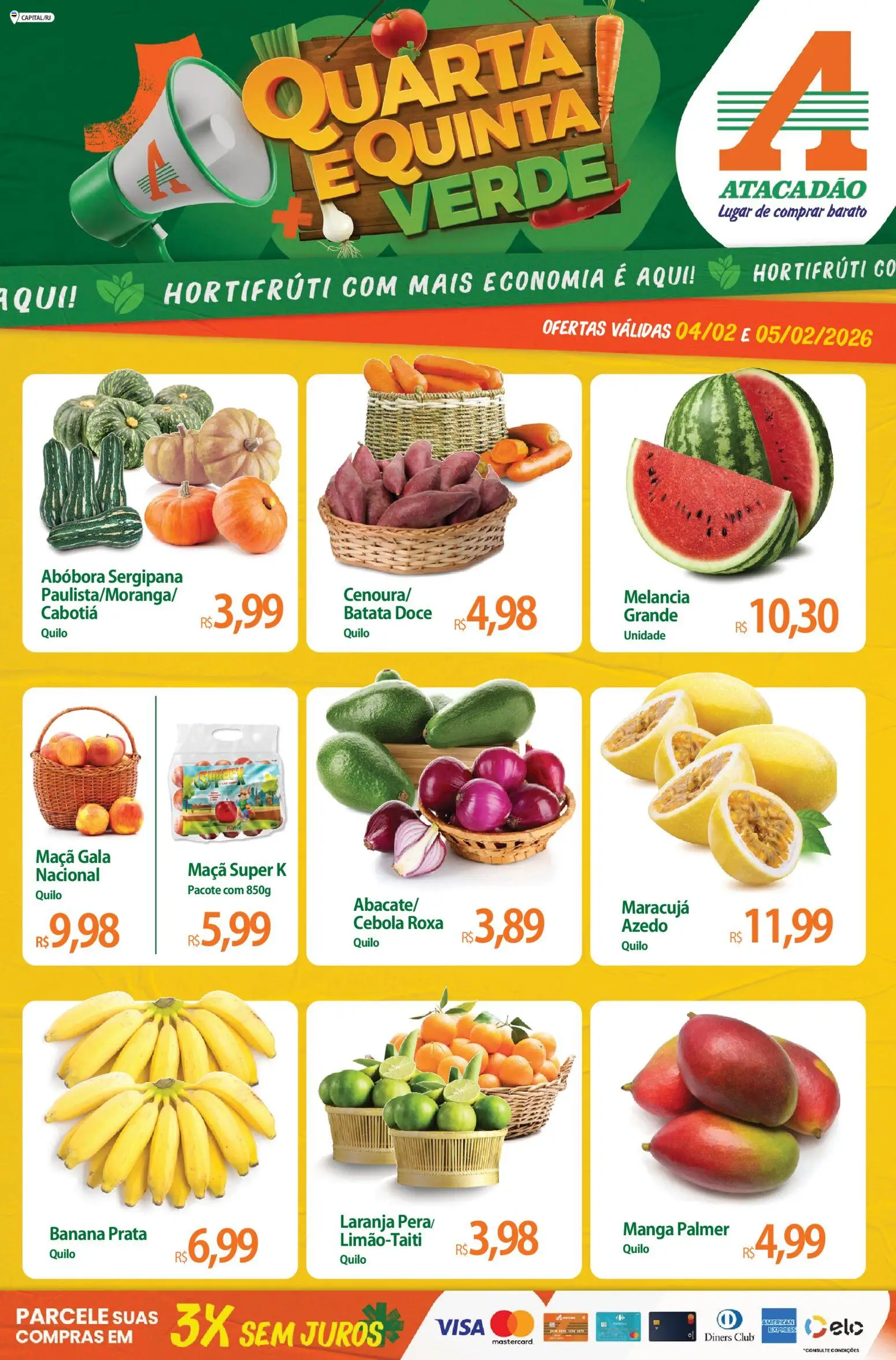 Pré-Visualização do folheto "Ofertas - RJ" da loja Atacadão válido a partir de 04/02/2026