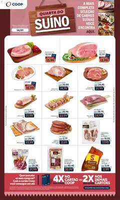 Pré-Visualização do folheto "Ofertas Quarta dos Suínos" da loja Coop válido a partir de 14/01/2026