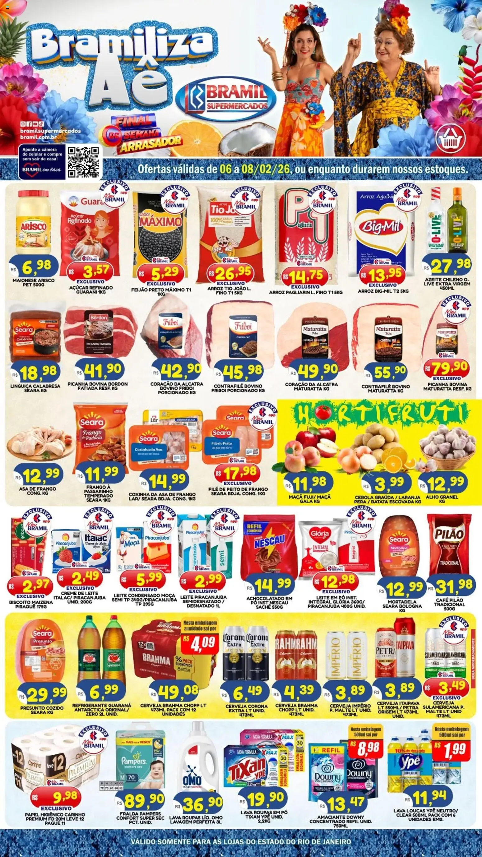 Pré-Visualização do folheto "Ofertas da semana" da loja Bramil Supermercados válido a partir de 06/02/2026