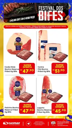 Pré-Visualização do folheto "Ofertas Festival dos Bifes" da loja Semar Supermercado válido a partir de 10/02/2026