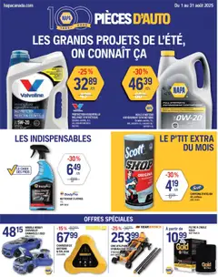 Un aperçu du dépliant Circulaire du magasin NAPA Auto Parts est valide à partir 1 août 2025