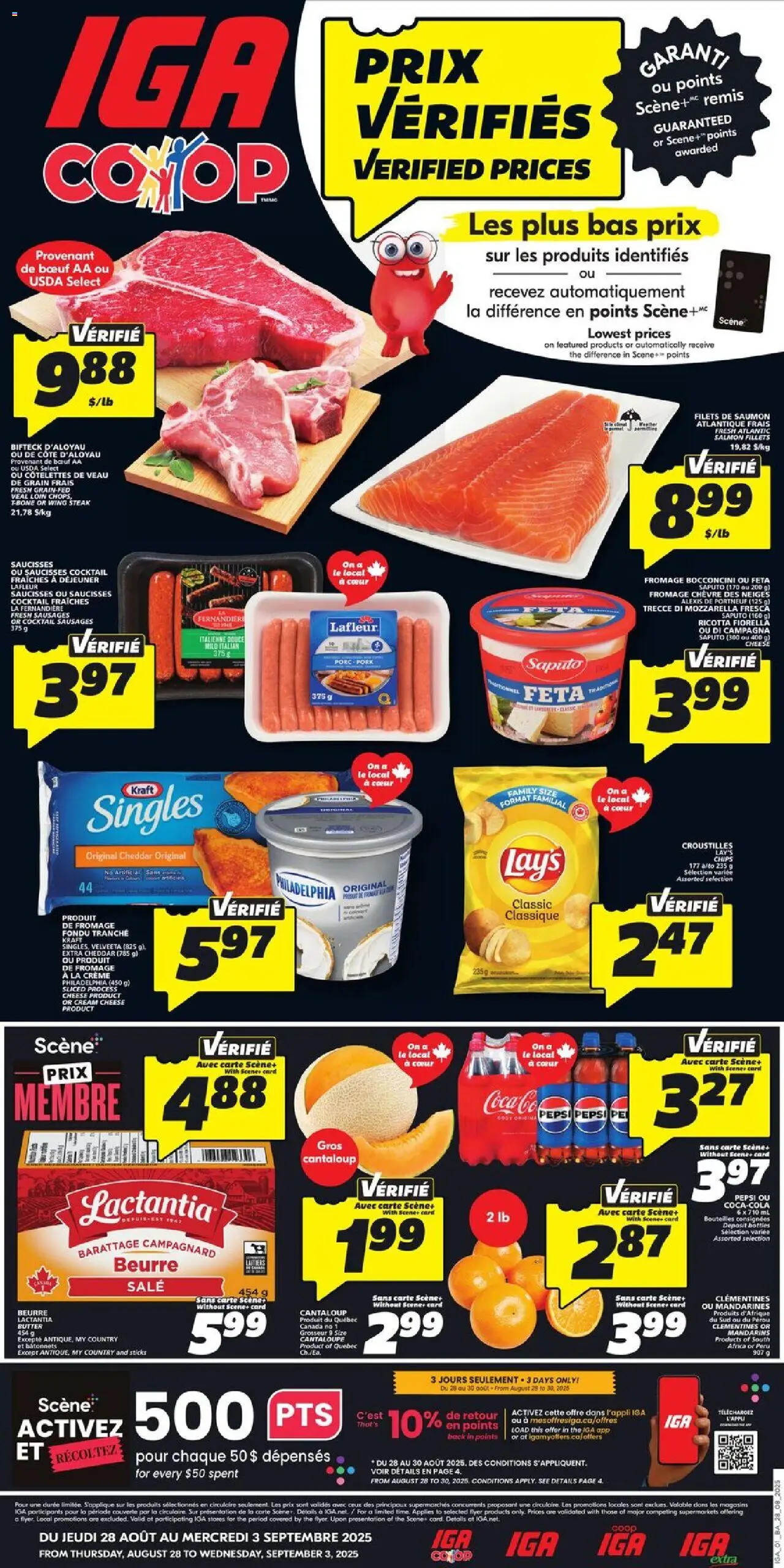 IGA flyer valid from Aug 28, 2025 - page number 1
