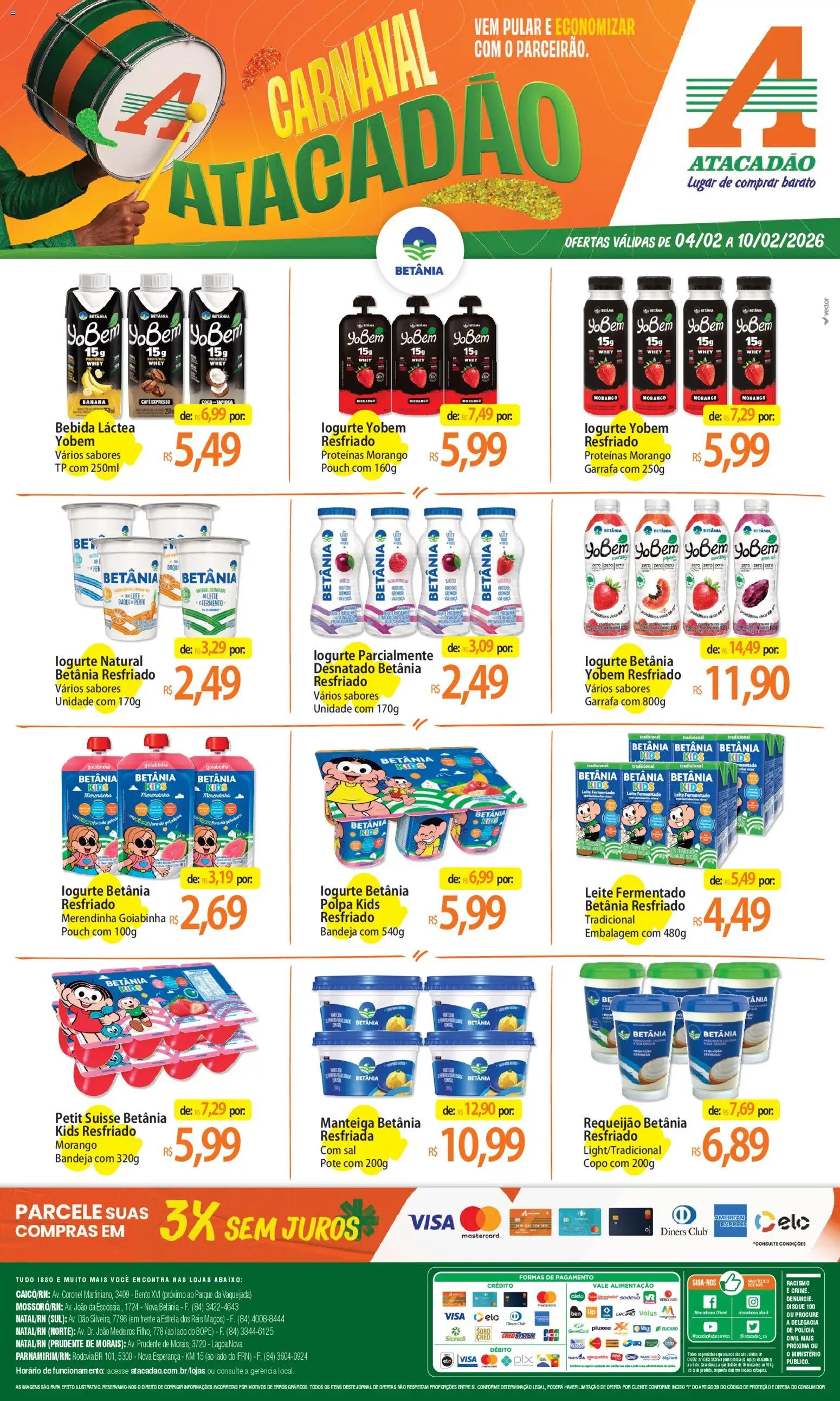 Pré-Visualização do folheto "Ofertas - RN" da loja Atacadão válido a partir de 04/02/2026