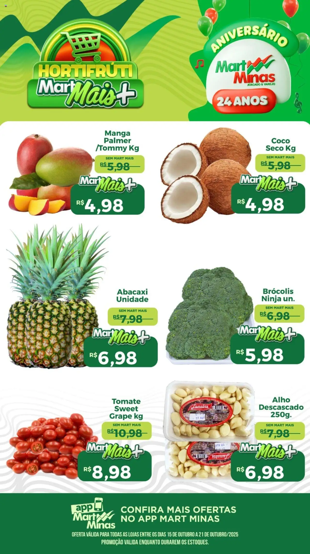 Mart Minas folheto "Ofertas Hortifruti" válido a partir de 15/10/2025 - número de página 1