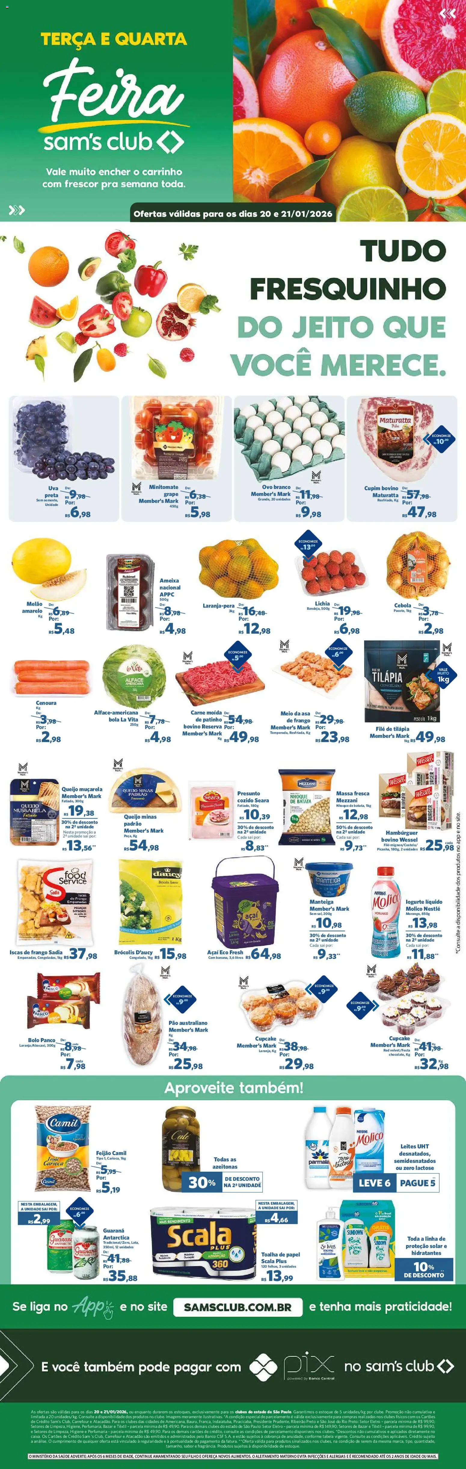 Pré-Visualização do folheto "Ofertas da semana" da loja Sam's Club válido a partir de 20/01/2026