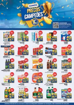 Pré-Visualização do folheto "Ofertas Preços Campeões" da loja Cometa Supermercados válido a partir de 31/10/2025