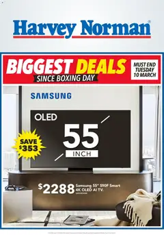 Preview of catalogue Harvey Norman Biggest Deals on TV Since Boxing Day from shop Harvey Norman valid 7 Mar 2026