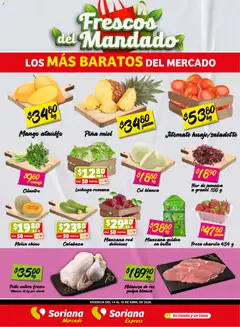 Vista previa las ofertas de la tienda Soriana - Soriana Frescos del Mandado Mercado: BC Sur, Sonora y Sinaloa desde el 14/04/2026 