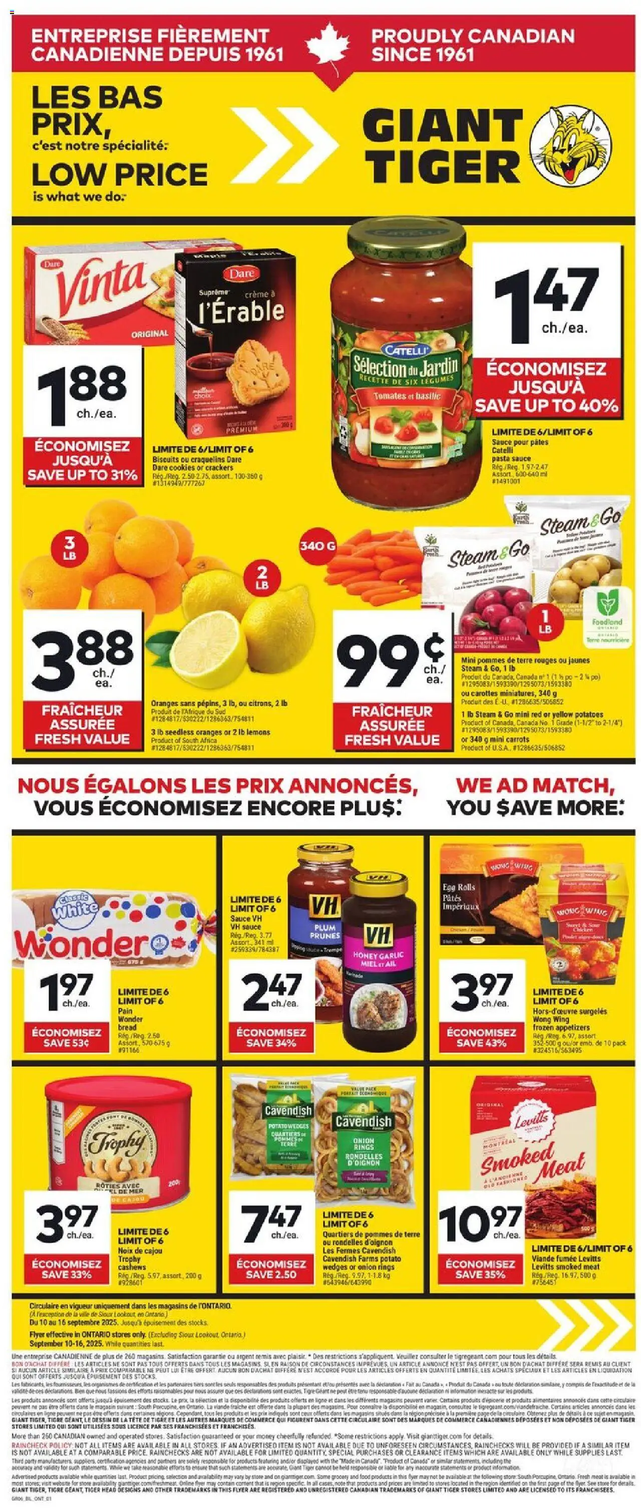 Giant Tiger flyer valid from Sep 10, 2025 - page number 1