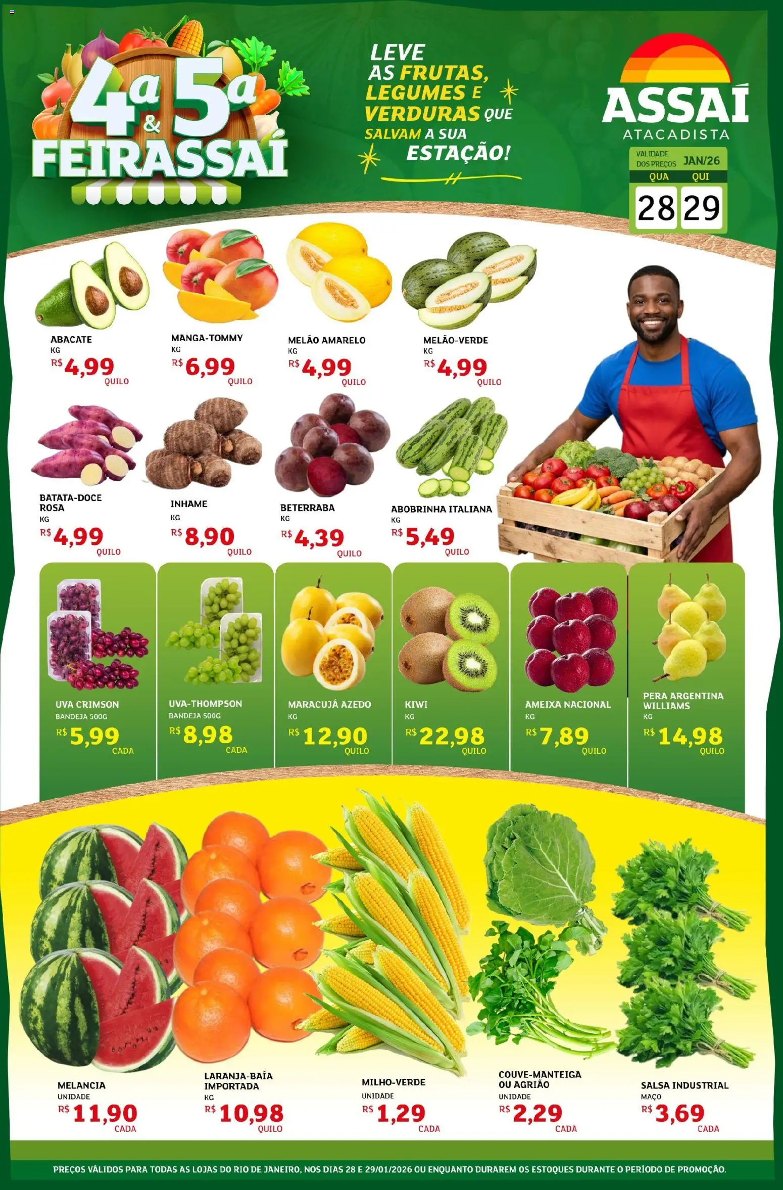 Pré-Visualização do folheto "Encarte - RJ" da loja Assaí Atacadista válido a partir de 28/01/2026