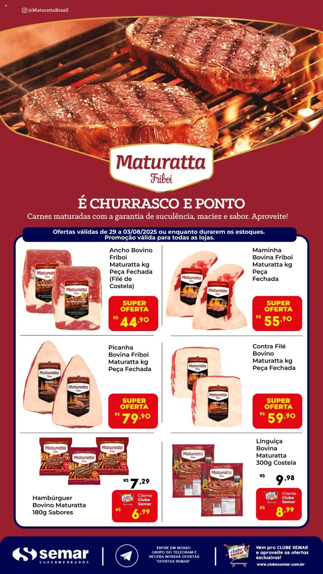 Semar Supermercado folheto "Ofertas Churrasco" válido a partir de 29/07/2025 - número de página 1