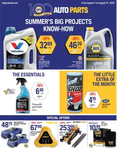 Preview of leaflet Weekly flyer / circulaire from shop NAPA Auto Parts is valid from Aug 01, 2025