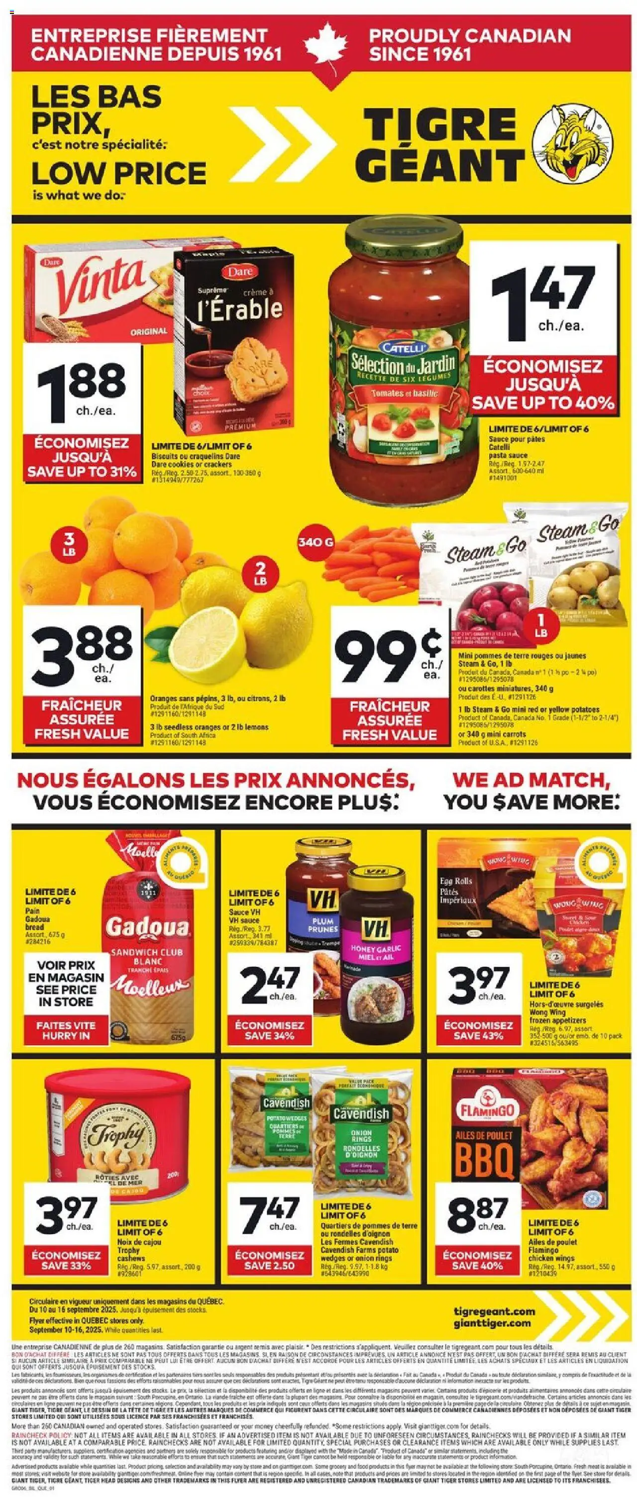 Giant Tiger flyer valid from Sep 10, 2025 - page number 1