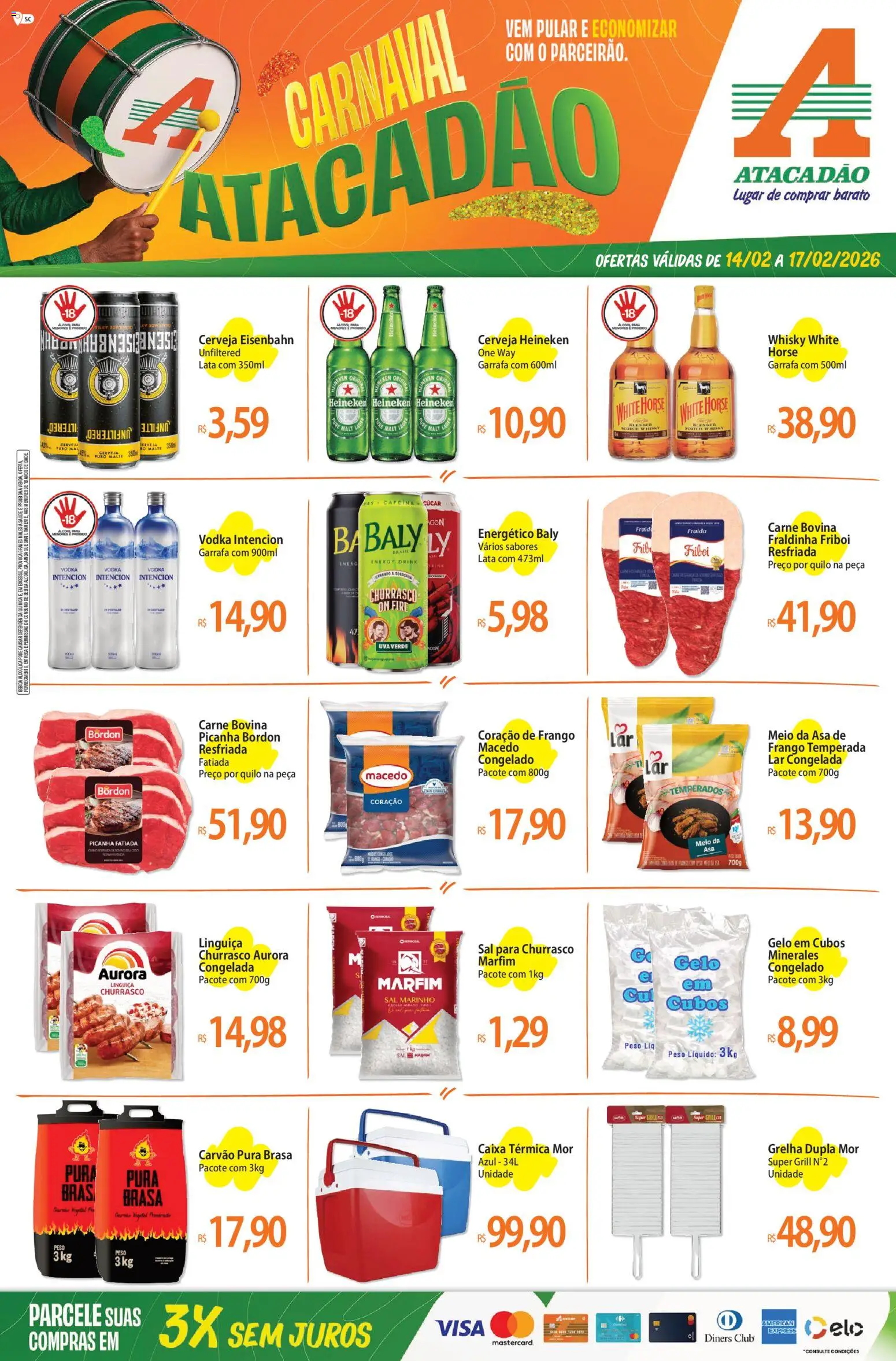 Pré-Visualização do folheto "Ofertas - SC" da loja Atacadão válido a partir de 14/02/2026