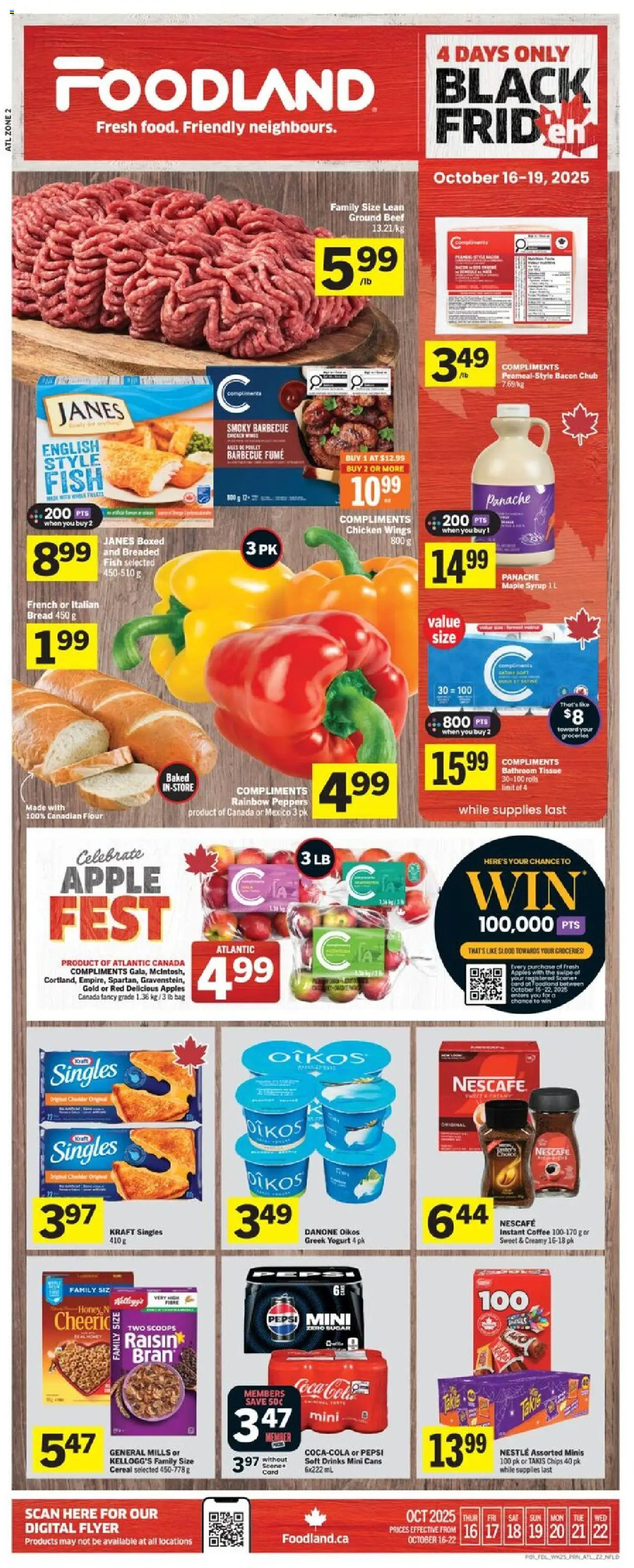 Foodland flyer valid from Oct 16, 2025 - page number 1