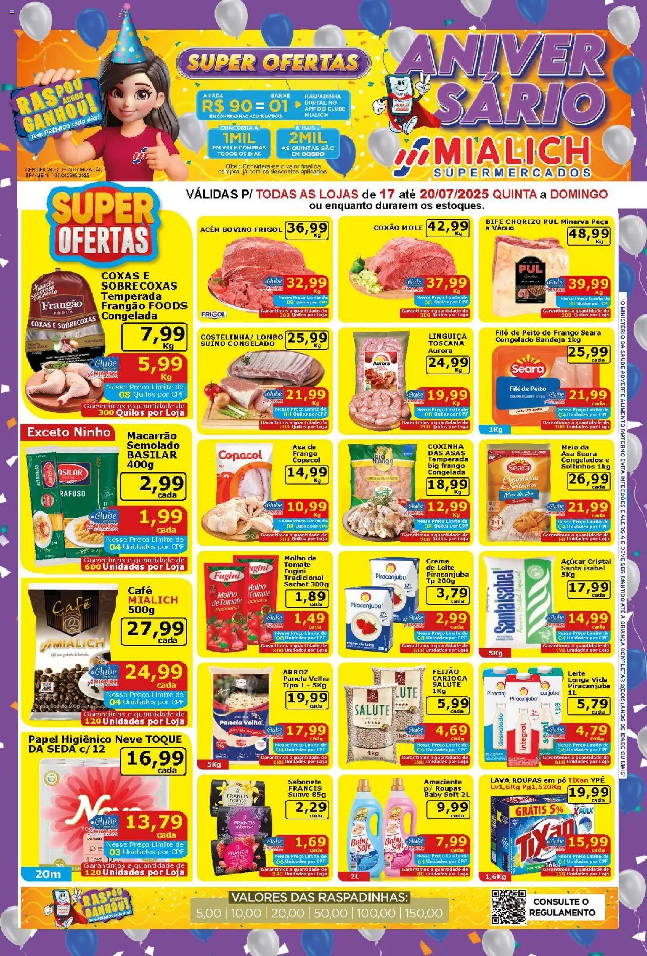 Mialich Supermercados folheto "Ofertas da semana" válido a partir de 17/07/2025 - número de página 1