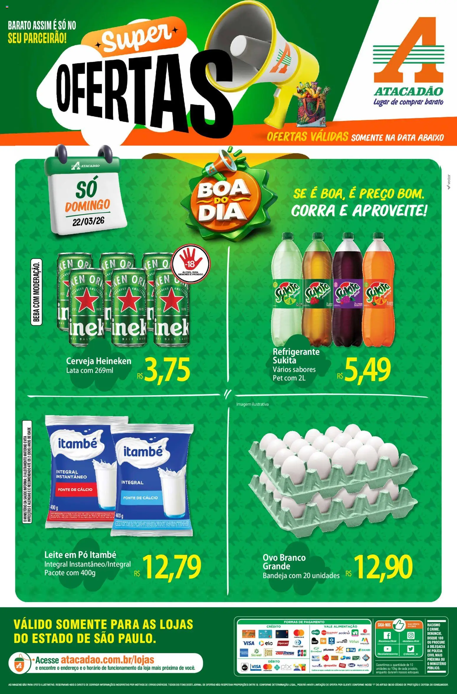 Pré-Visualização do folheto "Atacadão ofertas - SP" da loja Atacadão válido a partir de 22/03/2026