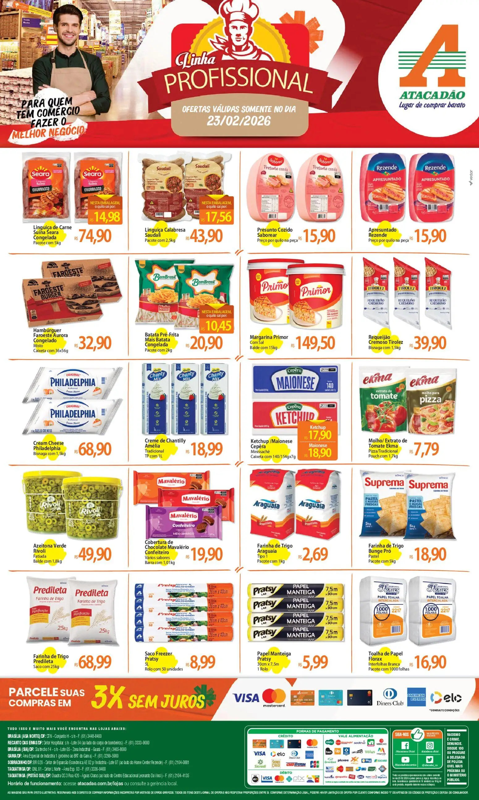 Pré-Visualização do folheto "Ofertas - DF" da loja Atacadão válido a partir de 23/02/2026