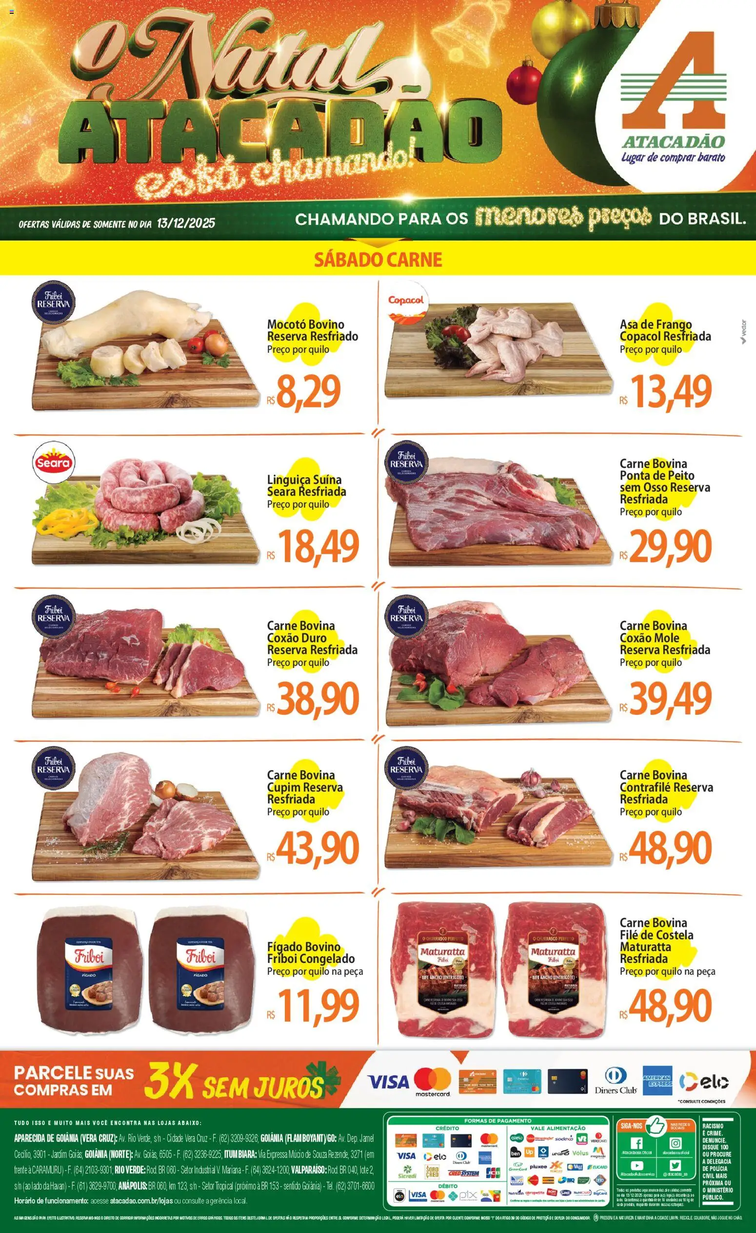 Pré-Visualização do folheto "Ofertas - GO" da loja Atacadão válido a partir de 13/12/2025