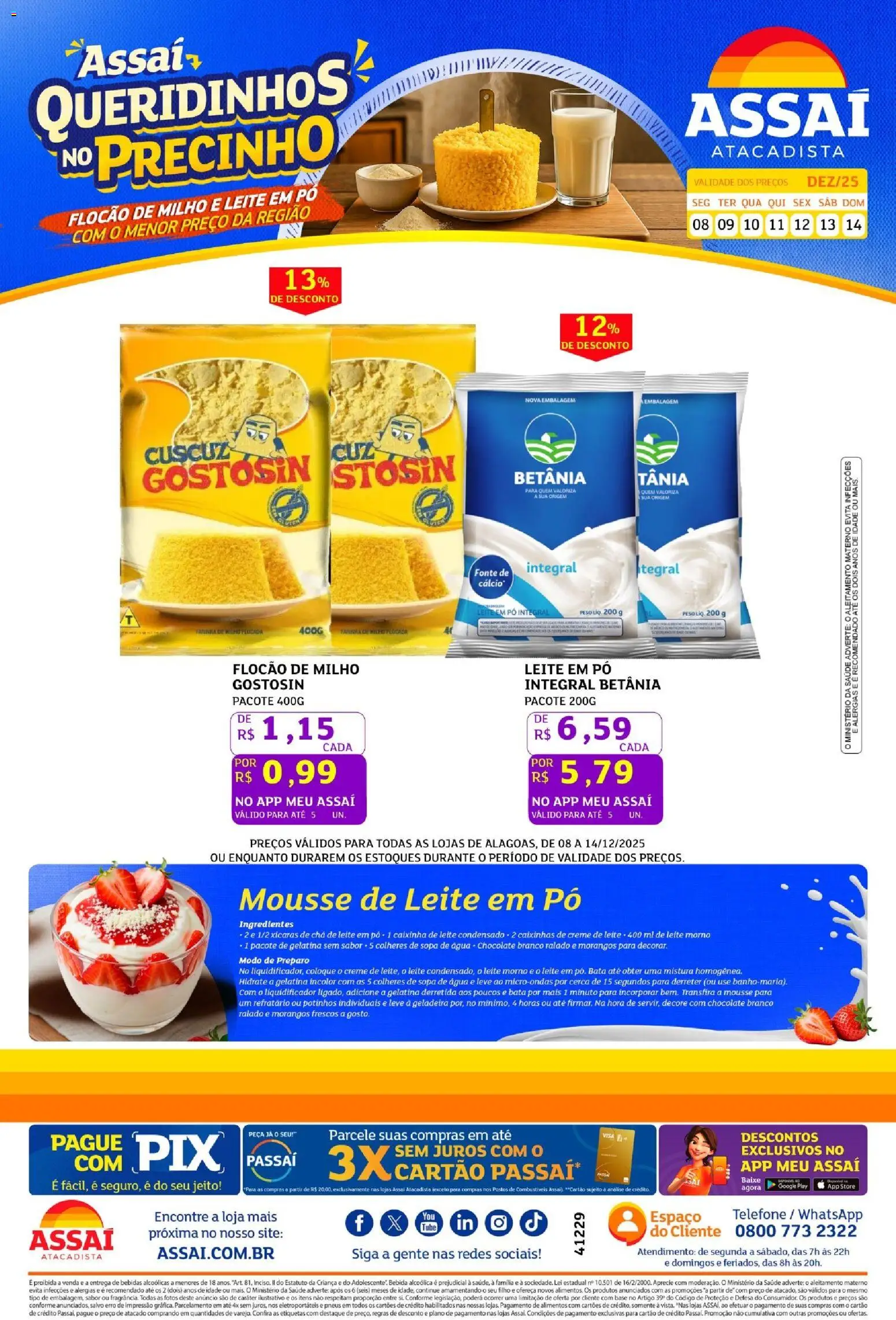 Pré-Visualização do folheto "Encarte - AL" da loja Assaí Atacadista válido a partir de 08/12/2025