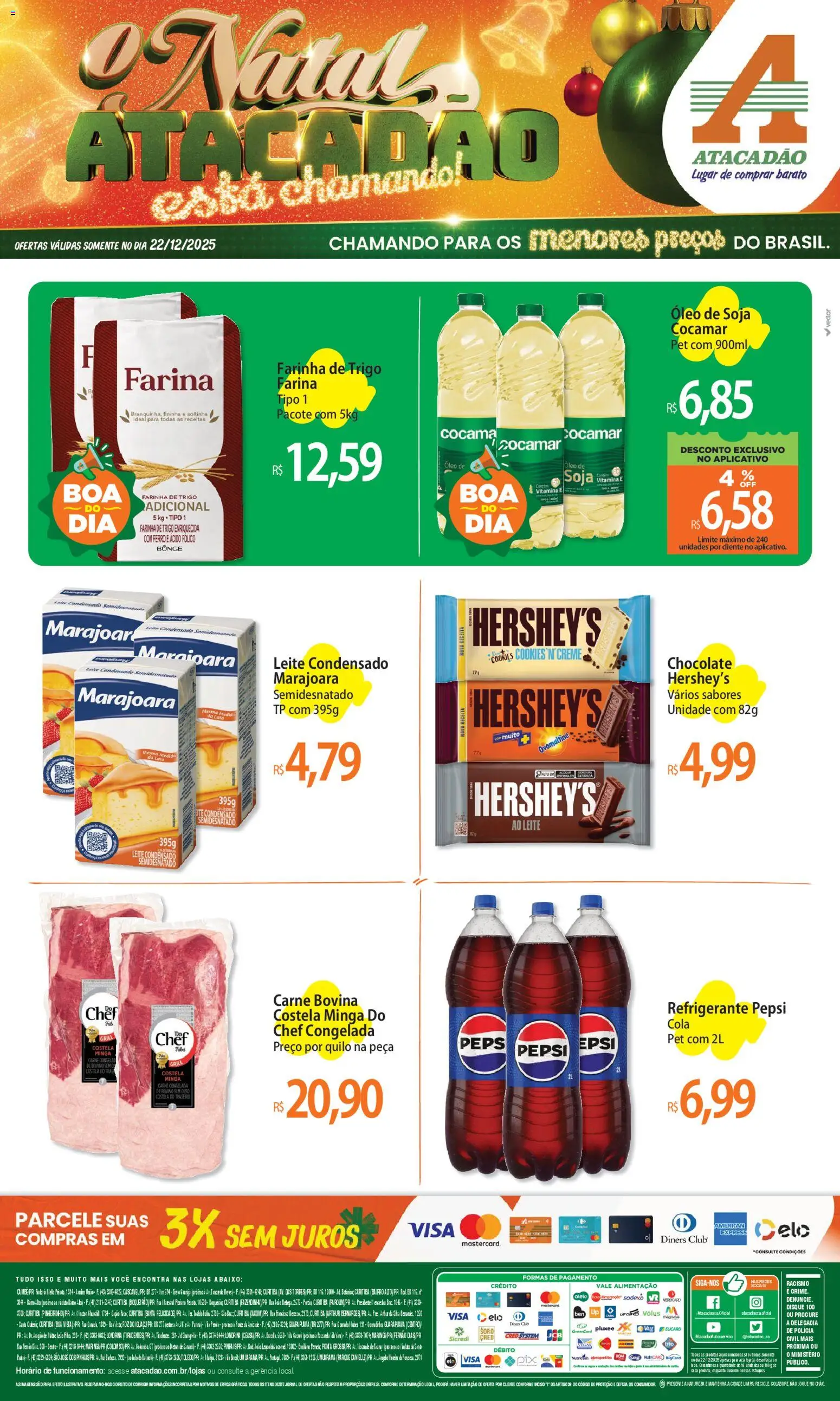 Pré-Visualização do folheto "Ofertas - PR" da loja Atacadão válido a partir de 22/12/2025
