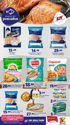 Pré-Visualização do folheto "Ofertas Especial Pescados" da loja São Judas Tadeu válido a partir de 16/02/2026