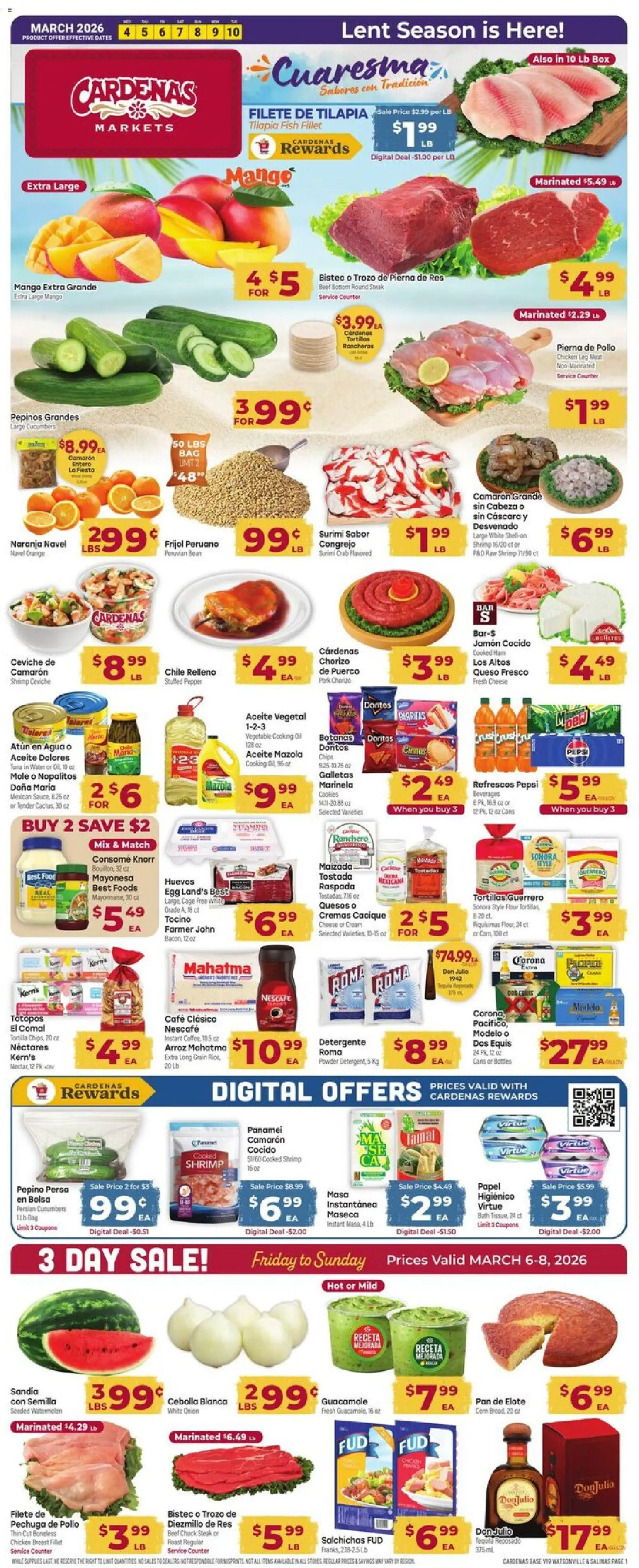 Ad Preview of Cardenas Cardenas Weekly Ad - CA from 03/04/2026