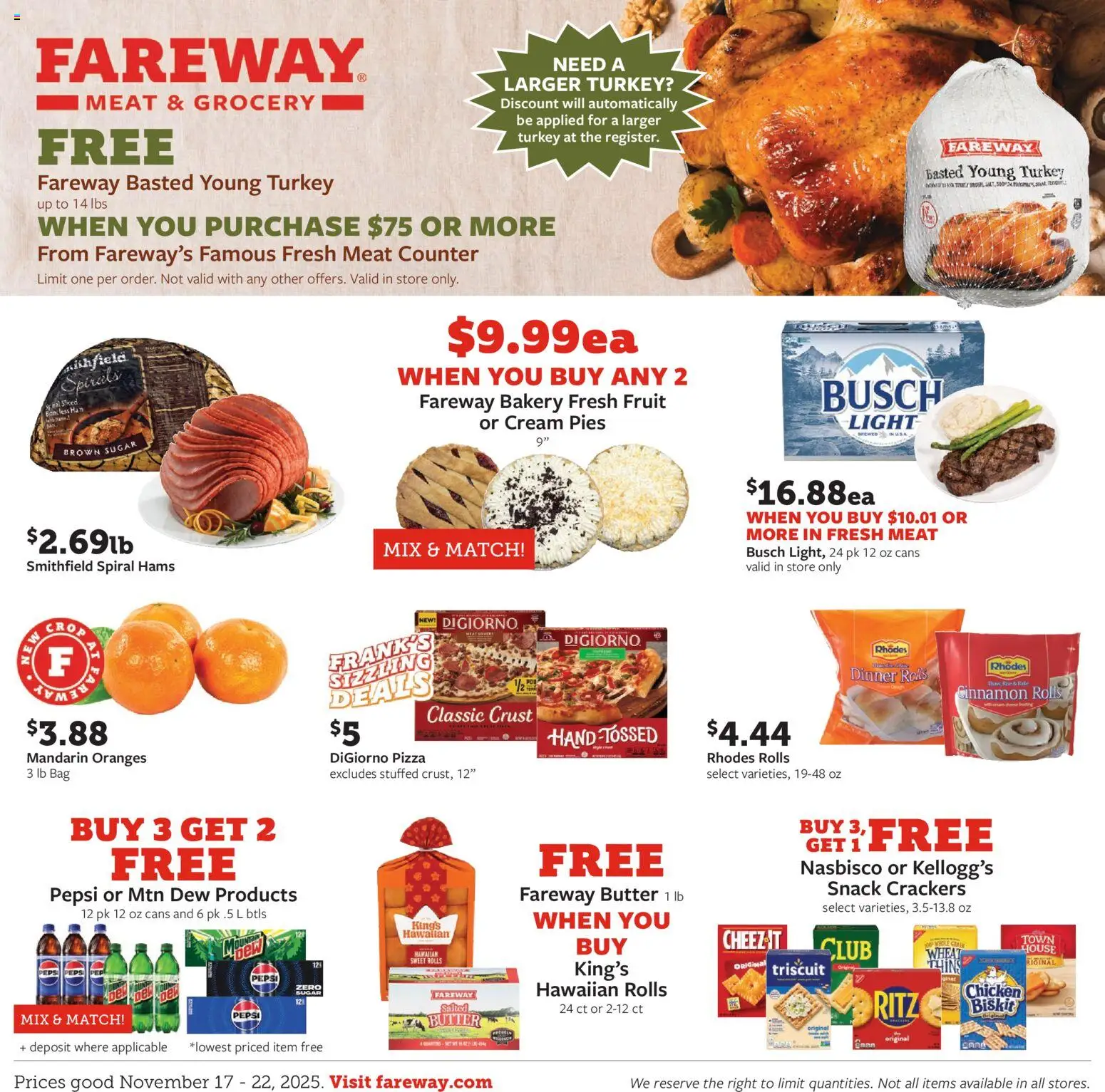 Ad Preview of Fareway Weekly Ad from 11/17/2025